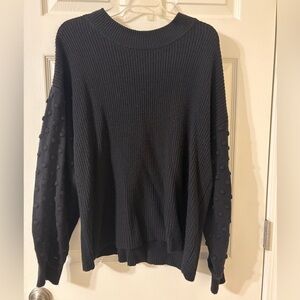 Vince Camuto black minky dot sweater